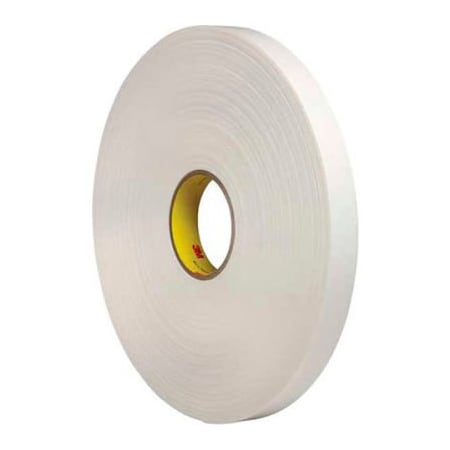 Box Packaging 3M 4462 Double Sided Foam Tape 1" x 5 Yds. 1/32" Thick White T9554462R